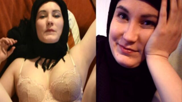 Türbanlı Kadın Kamerada Soyunarak Coştu